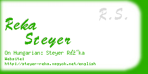 reka steyer business card